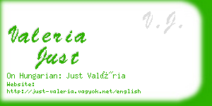 valeria just business card